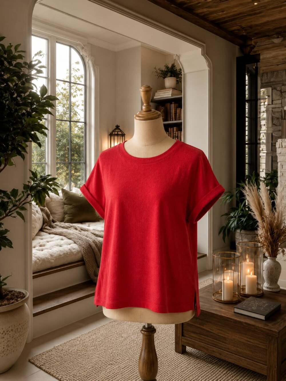 Reitmans Ladies Large Tshirt Blouse Red
